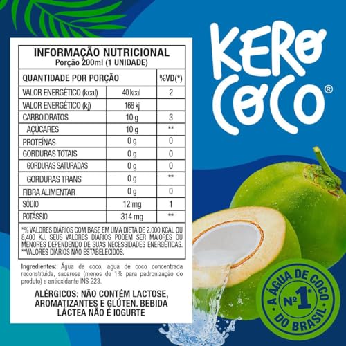 Encontraproduto.com.br - Água de Coco Kero Coco TP com 200ml