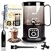 DAVANSU Super Pack di schiumalatte premium + frusta latte + ricambio | schiumatoio elettrico con schermo LCD touch | latte frother | scaldlatte con spazzola per pulizia immagine