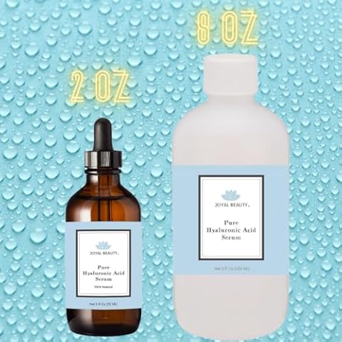 JOYAL BEAUTY Pure Hyaluronic Acid Serum Bundle with a 2 oz Bottle and a 8 oz Refill Option for Face Skin Hair Body Professional Use Cover