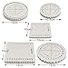 BILLIOTEAM 5 Pieces Braiding Disk Round Square Kumihimo Beading Cord Disc Braiding Braided Plate DIY Bracelet Loom Weaving Board (Round/Square Plate, White)