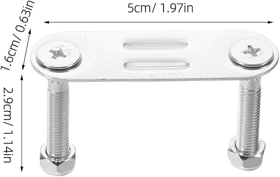 Four Wheel Roller Skate Bracket 8pcs 30mm Stainless Iron Hardware | Double Row Design, Mounting Plate Kit with Bolts and Nuts, Outdoor Use for Team Events
