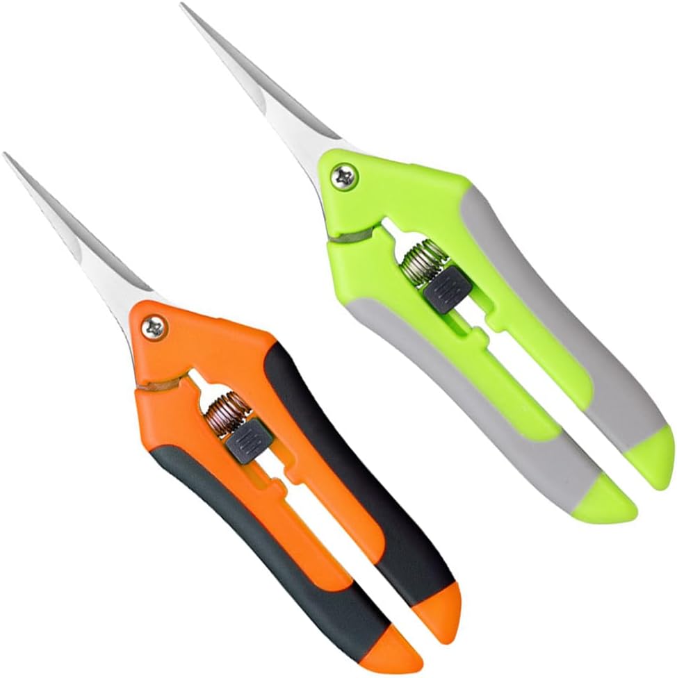 Oneyijun Professionell Baumschere Rostfreier Stahl Klingen Hochbelastbar Trimmschere Gartenarbeit Handschere Ernteschere für Blumen Pflanzen…