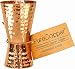 Copper Jigger Shot Glasses - 100% Copper Double Jiggers - 2oz / 1oz 3 5/8" Tall (Hammered Copper, 1)