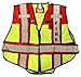 FIRE NINJA - Ultrabright Safety Fire Vest | Class 2 Reflective - High Visibility - Double Breakaway Zipper (as1, alpha, 3x_l, regular, regular, Red/Yellow)