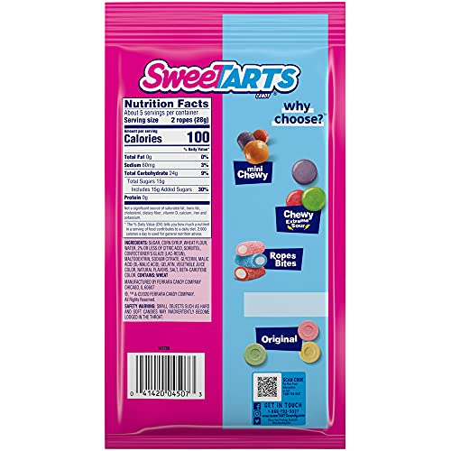 Sweetarts Soft & Chewy Ropes, 5 Ounce #TOP4