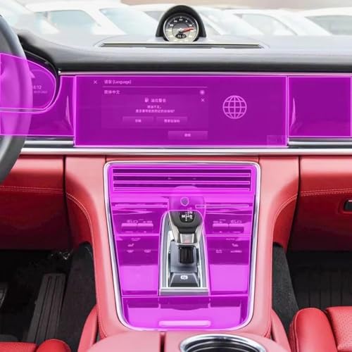 Film TPU transparent anti-rayures pour console centrale Porsche Panamera