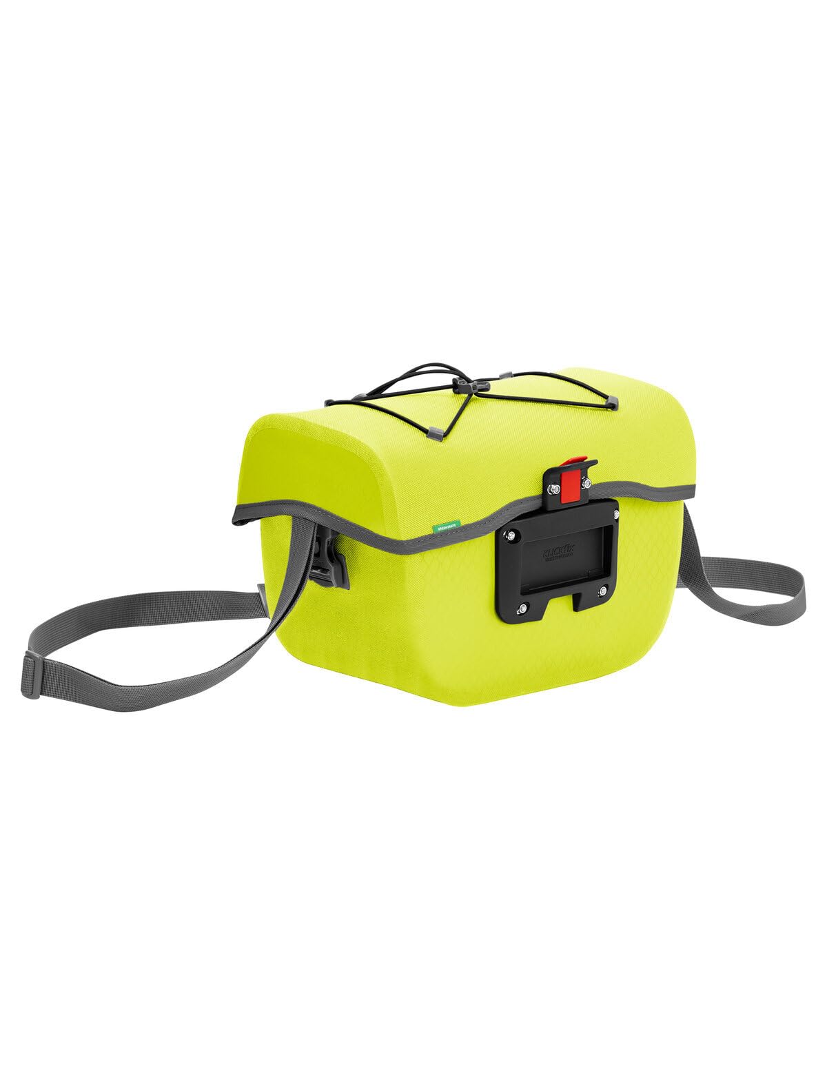 Bolsa para manillar Aqua Box de VAUDE. Hecha en lona libre de PVC con 6 litros de volumen. Puede ser usada como bolsa para manillar o bolsa de viaje, con correa de hombro desmontable. Verde cotorra