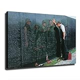 Reflections on The Vietnam War Memorial Poster Canvas Print Wall Art Modern Picture Home Bedroom Living Room Foyer Aesthetic Decor Gifts (08×12inch-No Framed)