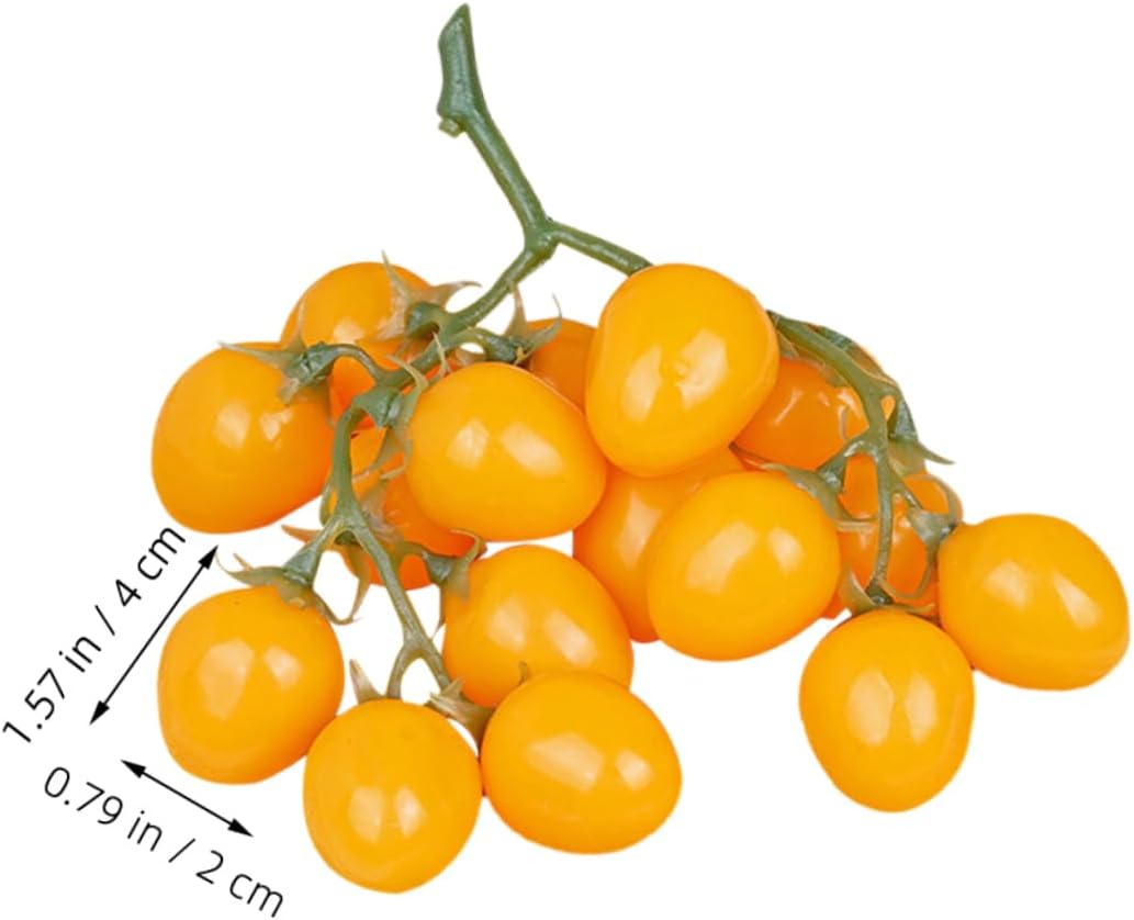 BESTOYARD 8 Pcs Imitation Tomato Party Decor Artificial Fruits Ornament Simulation Fruit Lifelike Fake Cherry Tomatoes Decorative Cherry Tomatoes Home Supplies Home Decor Photography Props