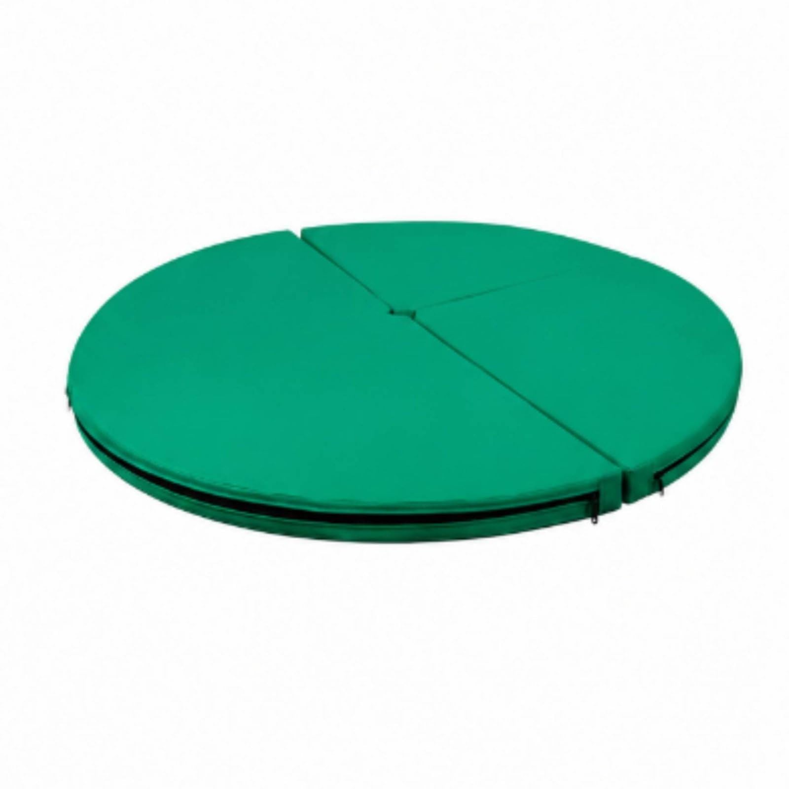 Tappetino Palestra Rotondo Tappeto Ginnastica Materassino Fitness Pad Pieghevole Spesso Ammortizzante in PU E Cotone per, Verde, Diametro 120cm, Spessore 5cm