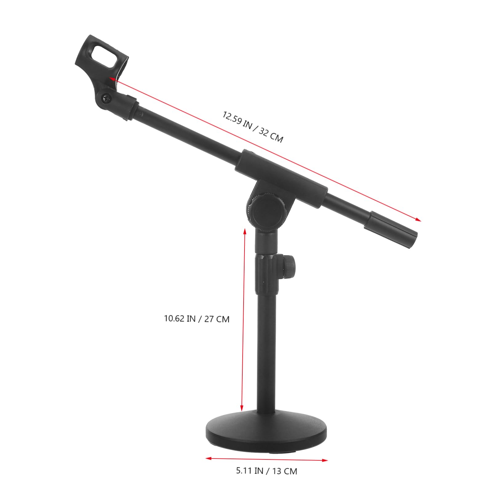 Teleskopischer Mikrofonständer Desktop mit Metallbasis und Verstellbarer Höhe Stabiler Mikrofonhalter für Podcasting Musikaufnahme Gaming und PC Anwendungen