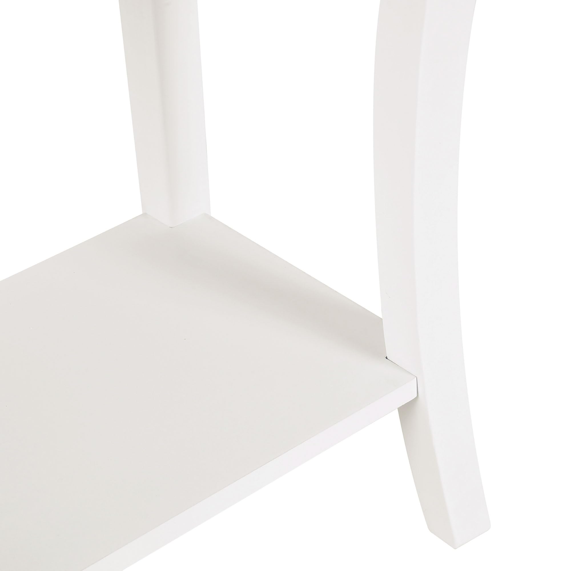 HOMCOM Mesa Consola Aparador con Cajones Madera 100x33x75cm Blanco Brillo | Salón Comedor, Mueble Recibidor, Mesa Auxiliar, con Estante, Diseño Elegante