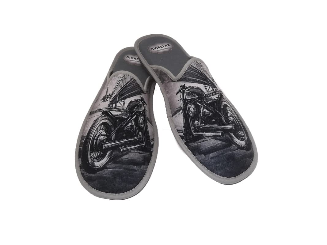Zapatilla de Estar por casa/Hombre/Biorelax/Empeine: Lona/Suela: Goma Antideslizante/Cámara de Aire/Color Gris