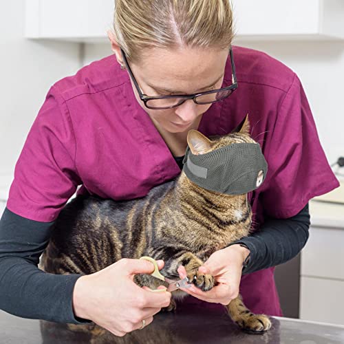 Image of 3 Pcs Cat Muzzles for Grooming, Large Breathable Mesh Cat Muzzles