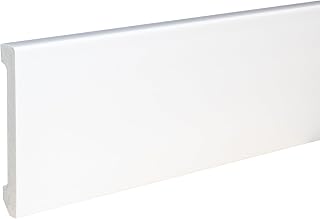 PROVISTON Sockelleiste 16 x 100 x 2000 mm Moderne Fußleiste eckiges Profil Hochwertige Fußleiste Kunststoff Weiß Wasserfest, Robust und Langlebig