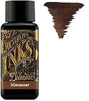 Vista 6 de Diamine - Tinta para pluma estilográfica de 1.0 fl oz - Rueda de color - 6 botellas - Roble otoñal, Syrah, Macassar, Earl Grey, Aurora Borealis