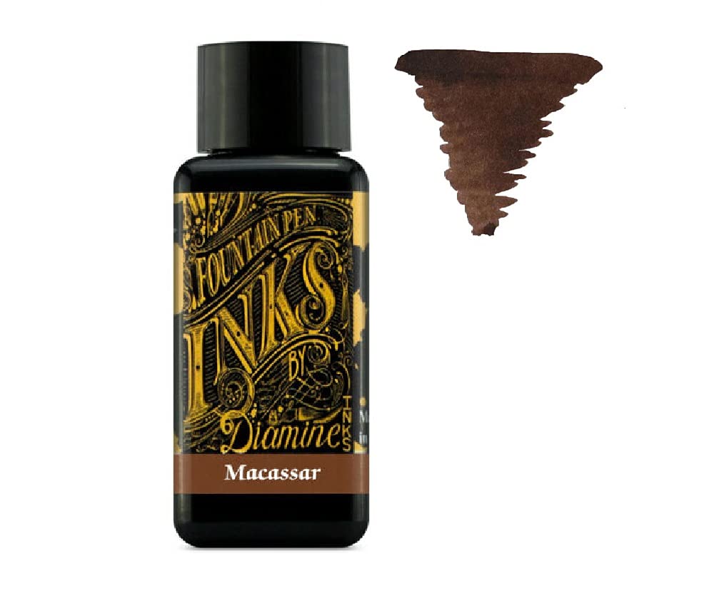 Encres Diamine Pour Stylo Plume - Lot 6 Couleurs | 30ml Flacons | Écriture Fluide Et Sèchage Rapide