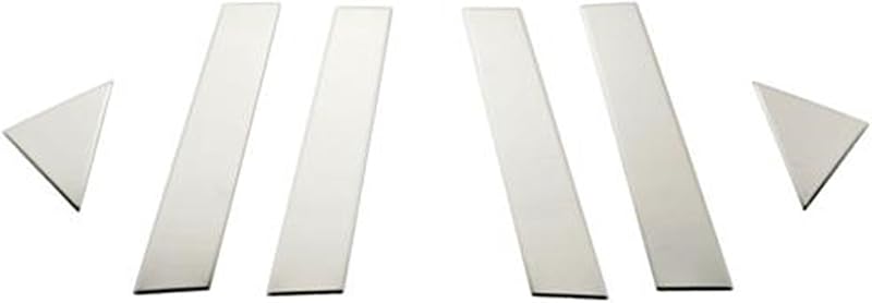 Molduras decorativas cromadas para coluna da janela Putco 402522 para Crew e Quad Cab – Conjunto com 4 peças