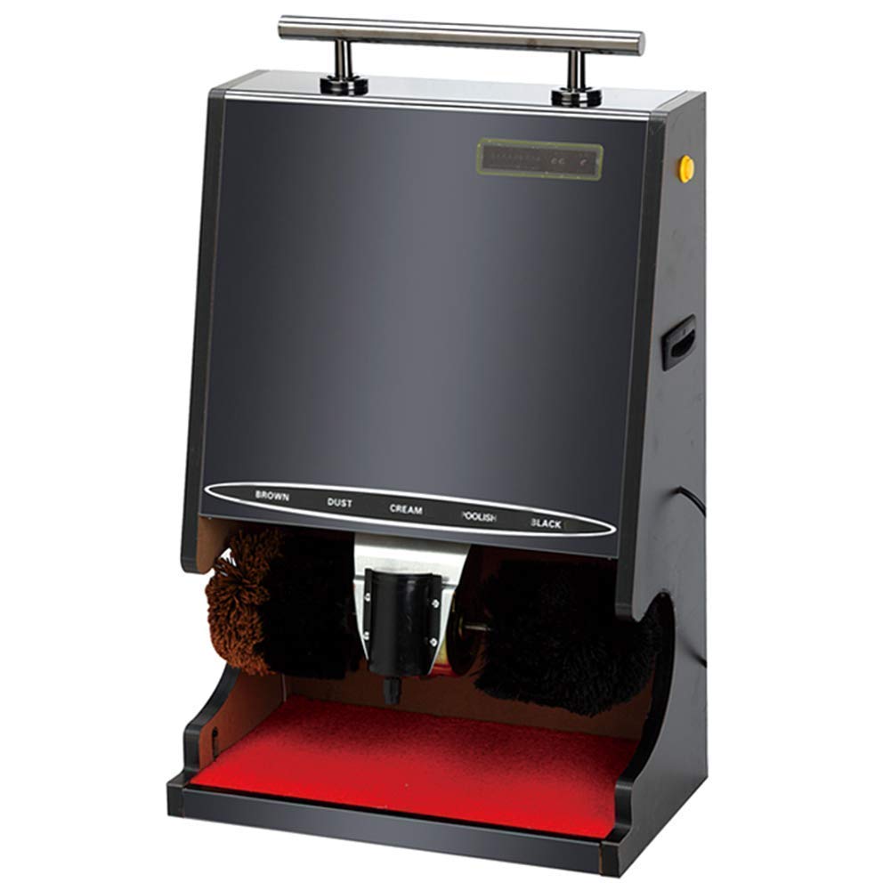 Automatischer Induktions-Schuhputzer, automatische Schuhpoliermaschine, Schuhreinigungsbürsten-Set, Multi-Bürstenpolierer, geeignet für Hotel-Eingangshalle, Verkaufszentrum, schwarz, sauber