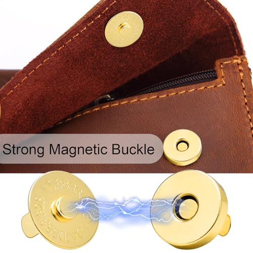 image for CooBigo 24Sets Magnetic Snaps for Purse Closures 18mm Magnetic Fastene
