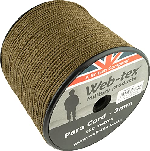 Paracord Web-tex Fallschirmschnur-Rolle 3 mm 100 m