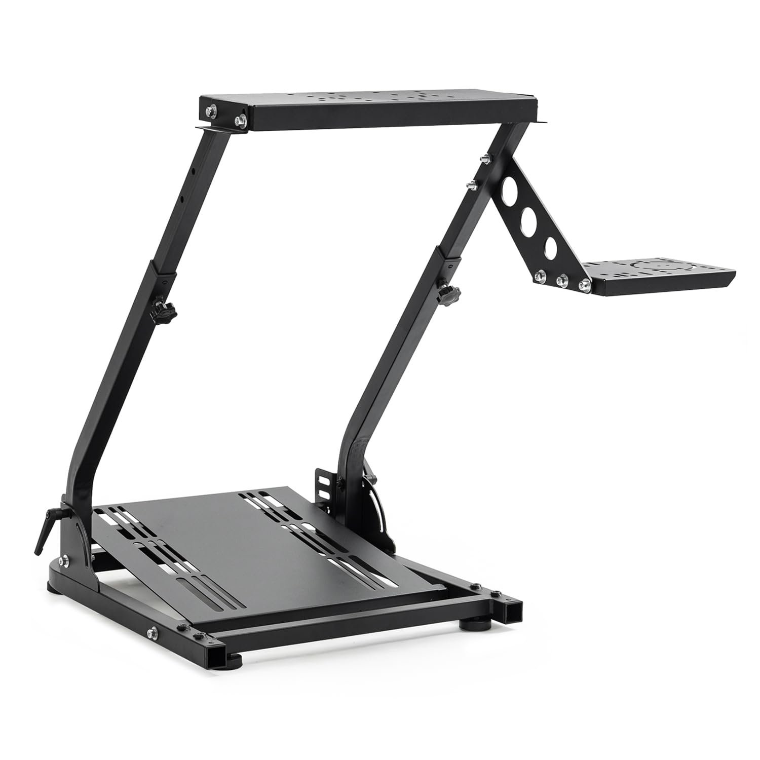 Minneer Foldable Racing Wheel Stand with Upgraded Shift Lever Platform Fit for Logitech G29 G920 G923, Thrustmaster T248 T300, Fanatec Adjustable Steering Wheel Stand