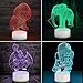 EEEKit 4 Pack 3D Night Light Base + Remote Control + USB Cable, 16 Colors LED Light Show Display Acrylic Light Base, Decorative Lights for Room Shop Restaurant (White)