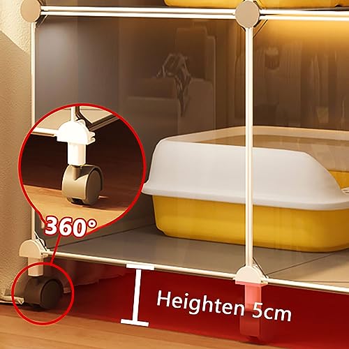 Parc pour animaux de compagnie intérieur : grande cage chat pliable 75 cm