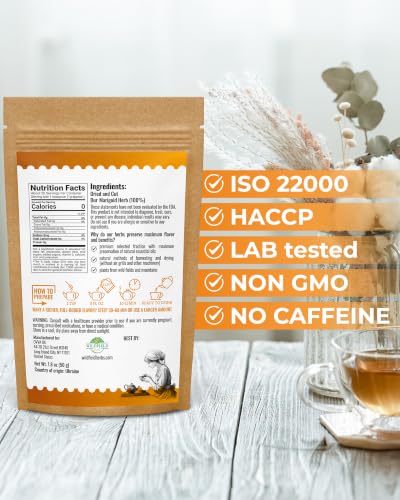 1.8 oz. Dried Marigold Flowers Bur Marigold Herb Tea Marygold Tea (Bidens Tripartite L.) - 50g 100% Chereda Bur-Marigold Cáñamo Acuático - image 4