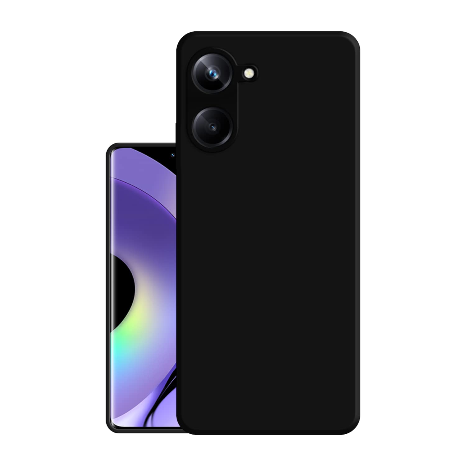 HELLO ZONE Exclusive Matte Finish Soft Back Rubber Case Cover for Realme 10 Pro 5G - Black (B0BPXQ928D) Amazon Price History, Amazon Price Tracker