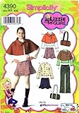 Simplicity 4390 Lizzie McGuire Ni as Pantalones Falda Capas Bolsa Patr n de Costura para Blusa tama o 8 16