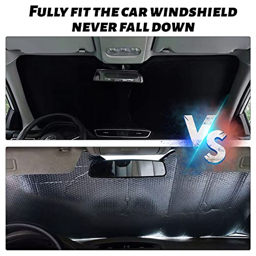 Moricere Upgrade Windshield Sun Shade With Usa Flag For Jeep Compass 2017-2020, Foldable Windshield Sun Visor Blocks Uv Rays #TOP2