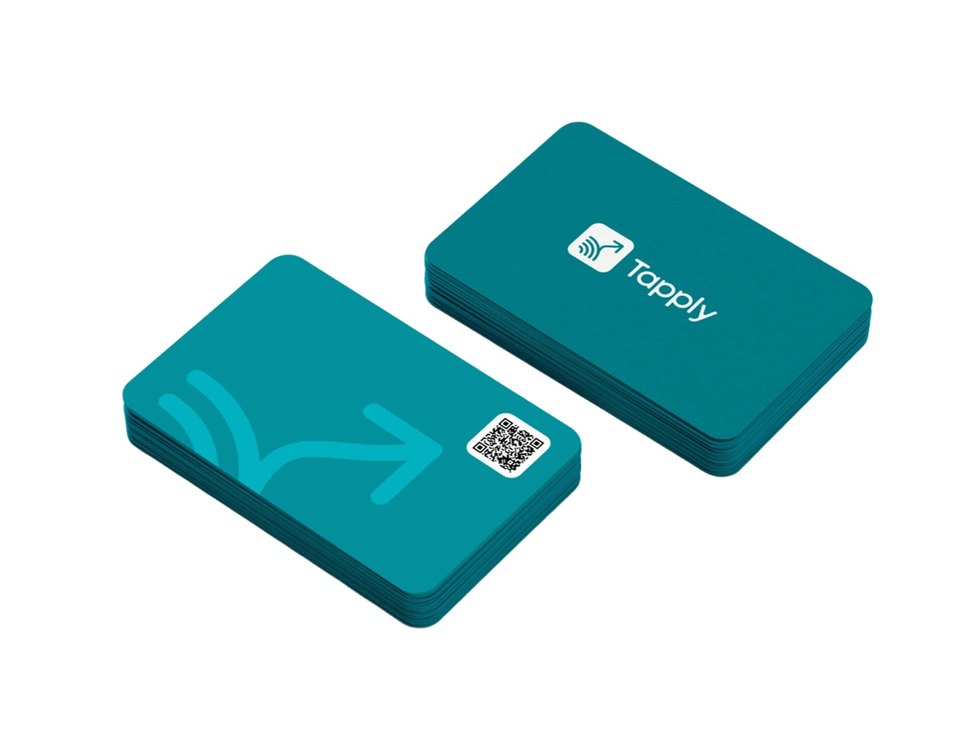 Tarjeta de visita digital con tecnología NFC y código QR, compatible con Android e iOS, perfil actualizable en línea (turquesa)