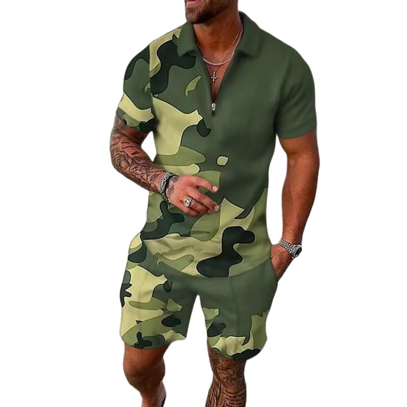 Ensemble short polo homme pour la plage et les journées décontractées en plein air