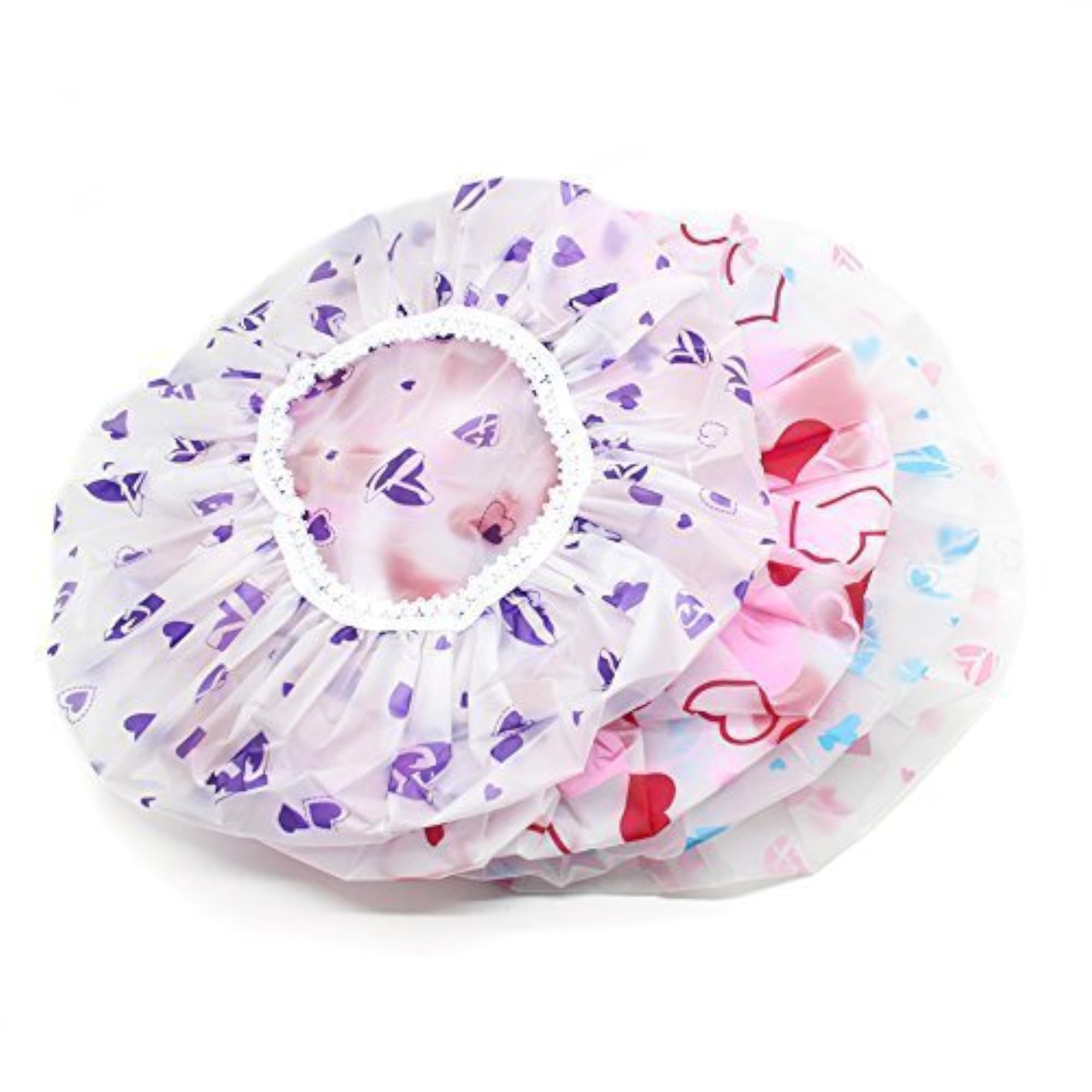 Waterproof Reusable Printed Elastic Bathroom Shower Caps