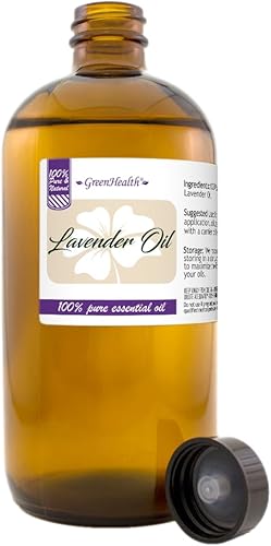GreenHealth Lavanda  100% puro aceite esencial 16 fl oz (16.0fl oz) botella de vidrio