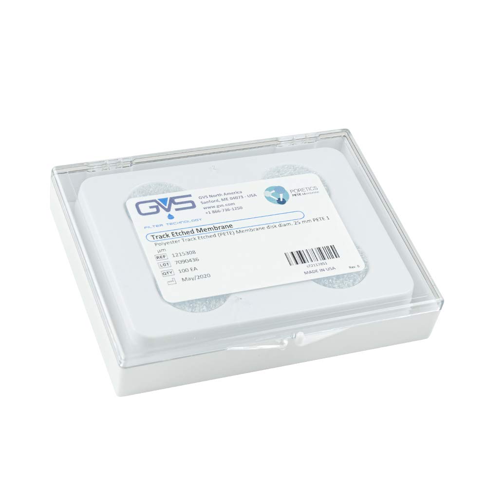 GVS Filter Technology, PETE Membrana, 1.0µm, 25mm, 100/pz