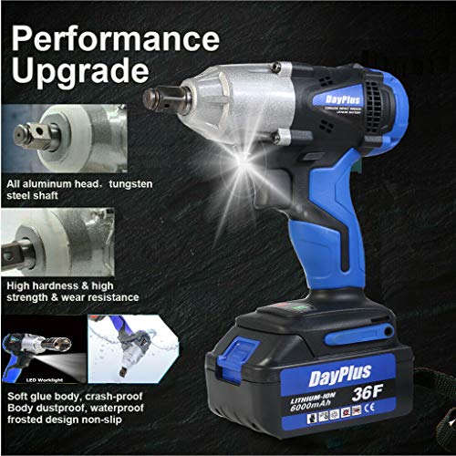 Yiyai 18V Akku-Schlagschrauber 1/2 Zoll Set mit 2 x Akku und EU Ladegerät, 420Nm, 4 Stecknüsse - 14/17/19/22mm, Vorwärts/Rückwärts Drehschlagschrauber mit Koffer – Bild 3