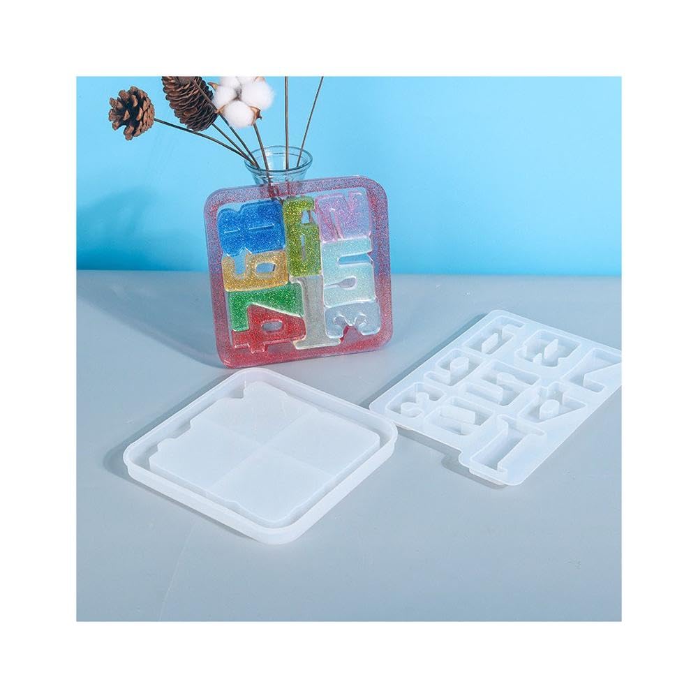 Moule en résine silicone chiffres par 2 pour déco maison DIY