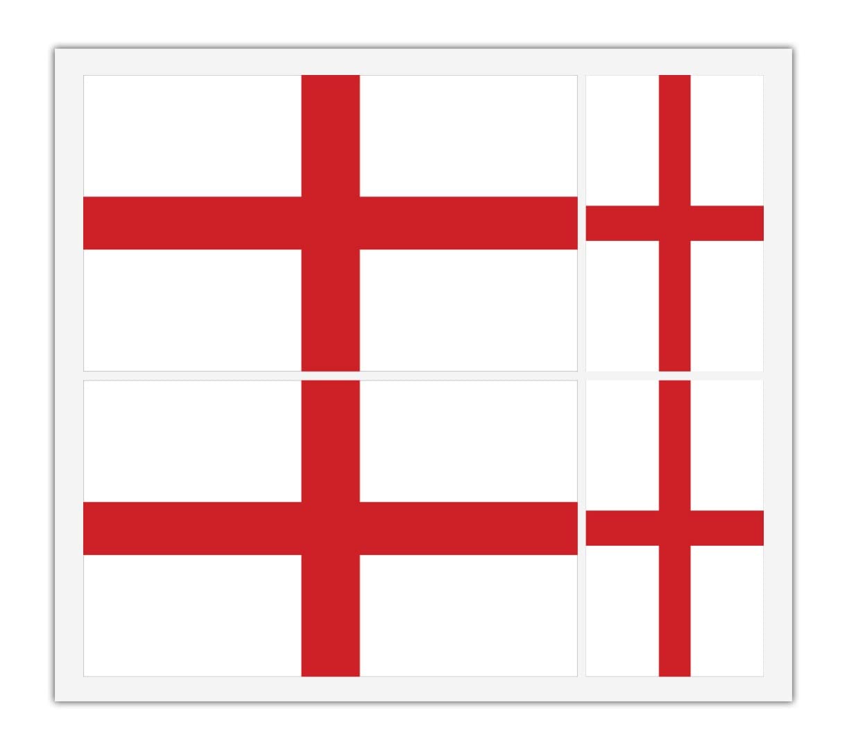 4 x St George England Flag Vinyl Sticker for Car Bumper Mirror iPad Van Laptop