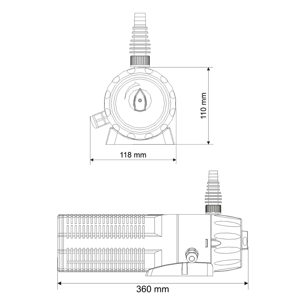 allpondsolutions CUP-359-2000L/H - Filtro per pompa per laghetto con fontana e sterilizzatore UV da 9 W, controllo delle alghe per stagni fino a 2000 l