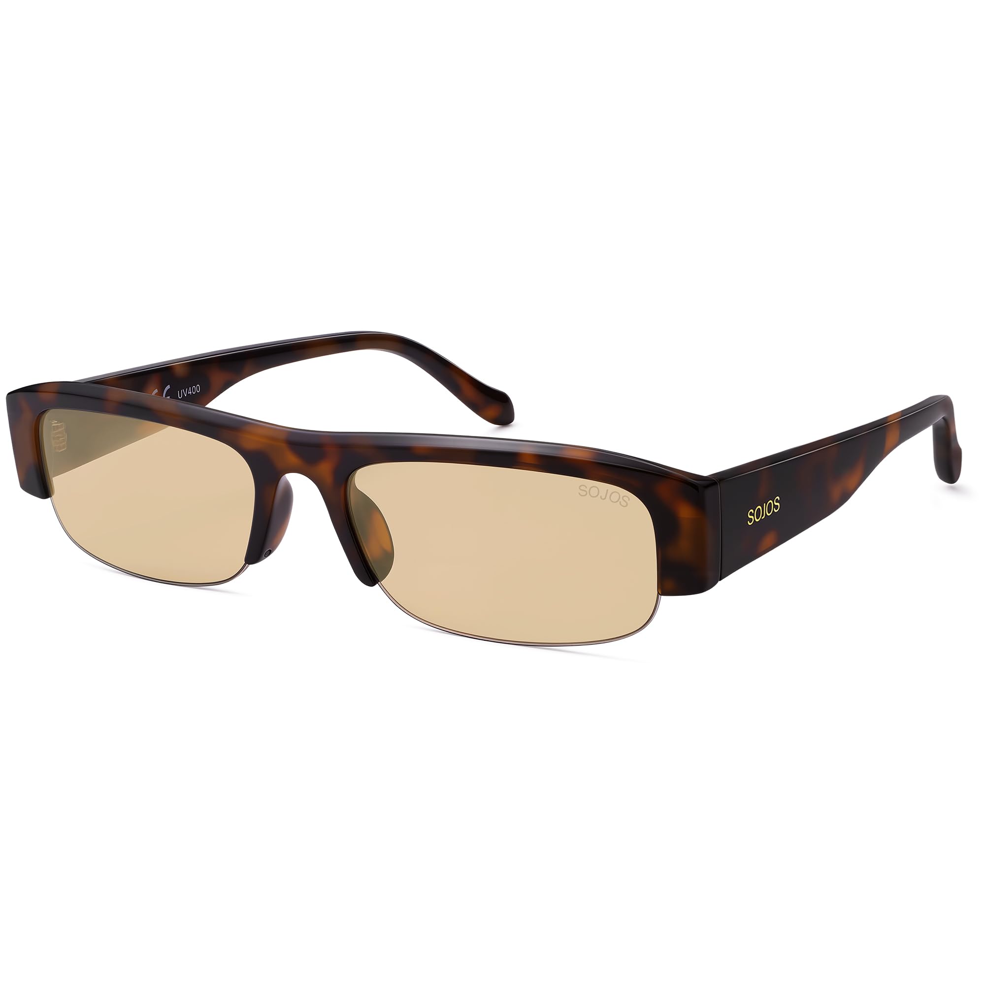 SOJOS Retro Rectangle Sunglasses for Women Trendy Y2K Chic 90s Shades Lightweight Sunnies SJ2671