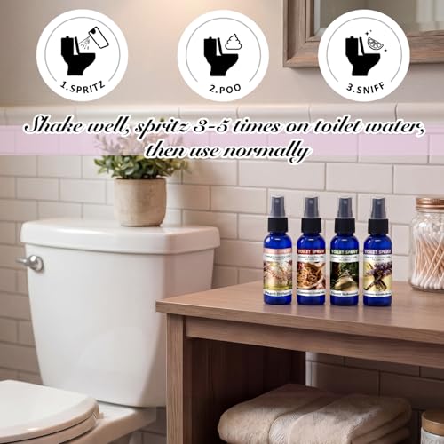 Image of 8 Pcs Toilet Spray Bathroom Odor Eliminator 2oz Air Freshener,Blue,Cool