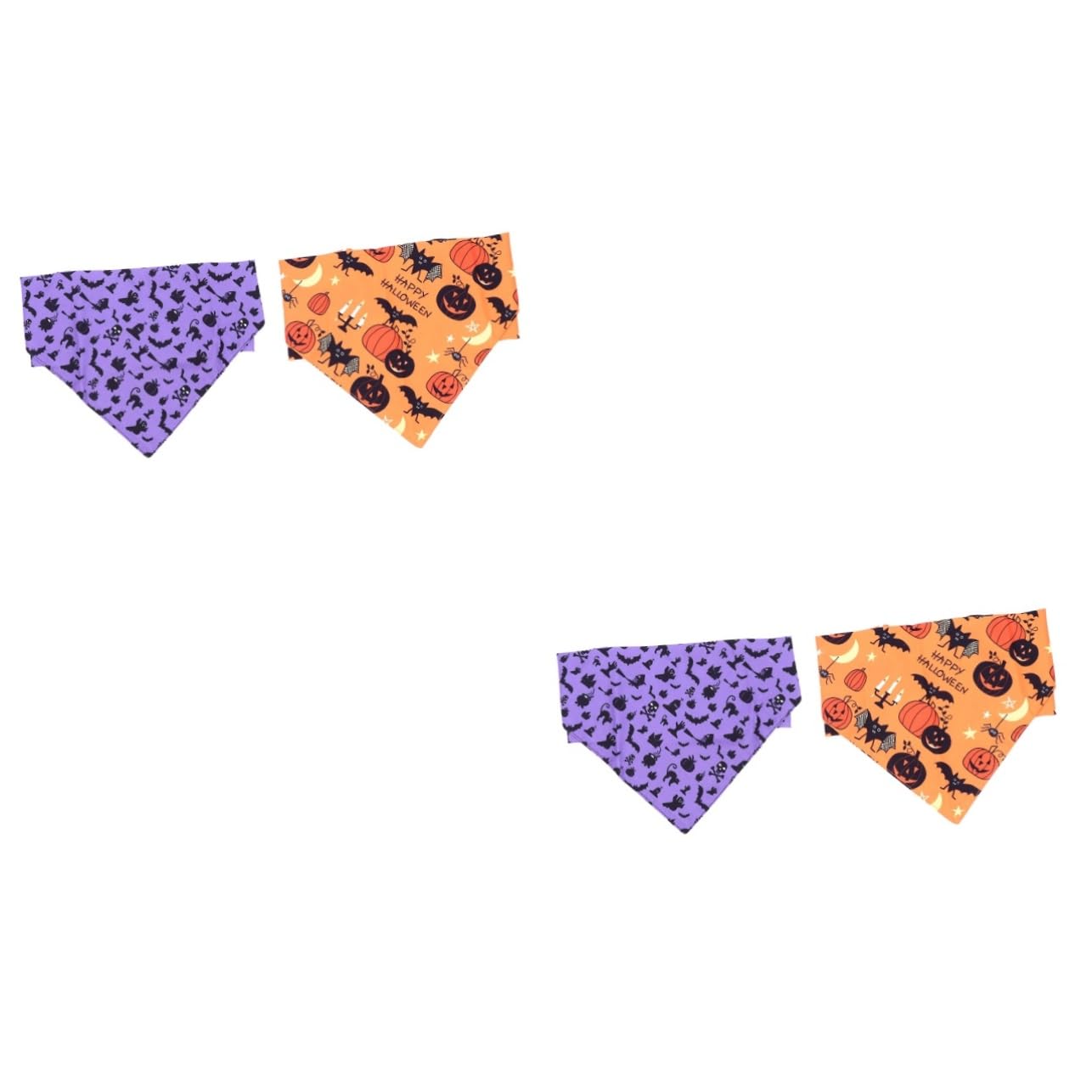 Chiot bandana Halloween : écharpe citrouille pour les promenades festives des petits chiens