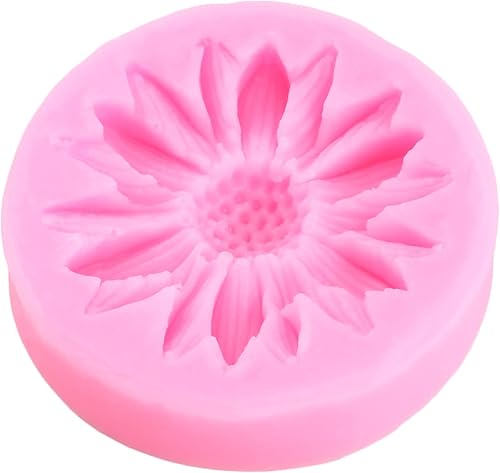 Miniatura 5 de RFGHAC Moldes de silicona de girasol, molde de fondant de estamen de girasol para decoración de pasteles, decoración de cupcakes, chocolate,