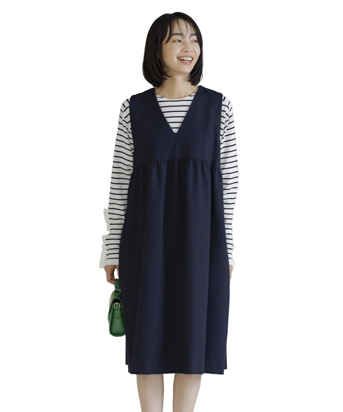 Amazon.co.jp: [ソーノ] ドレス バックフリルジャンパードレス
