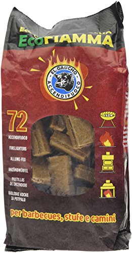 Kekai Kt0560 - Pastillas De Encendido Ecológicas Ecofiamma 72 Pastillas Para Grill, Barbacoa, Estufa O Chimenea De Leña