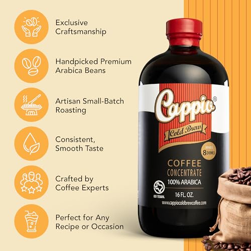 Cappio Cold Brew Coffee, 16 oz Bottles