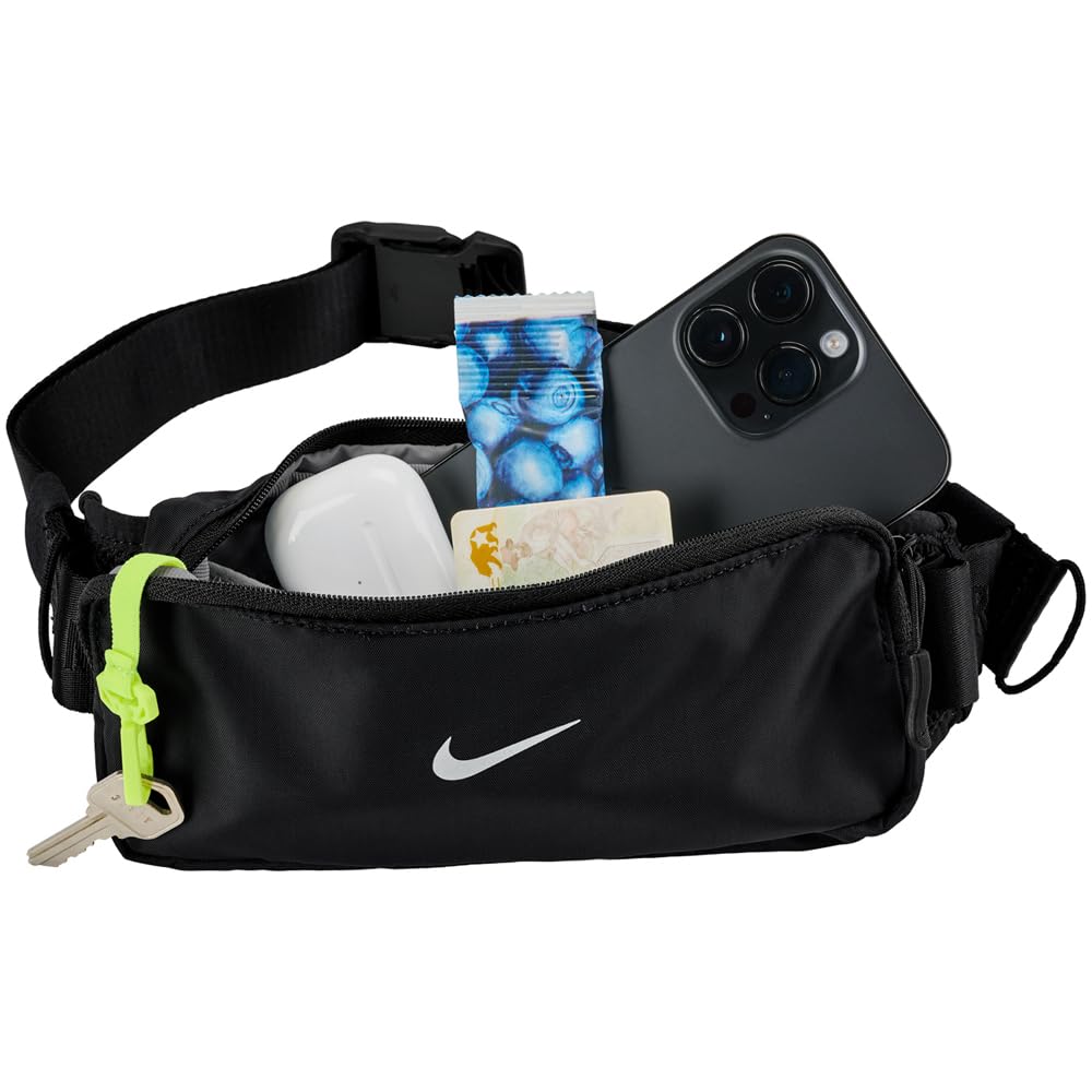 Nike Uniseks Tempo Saszetka biodrowa Black/Black/Silver One Size