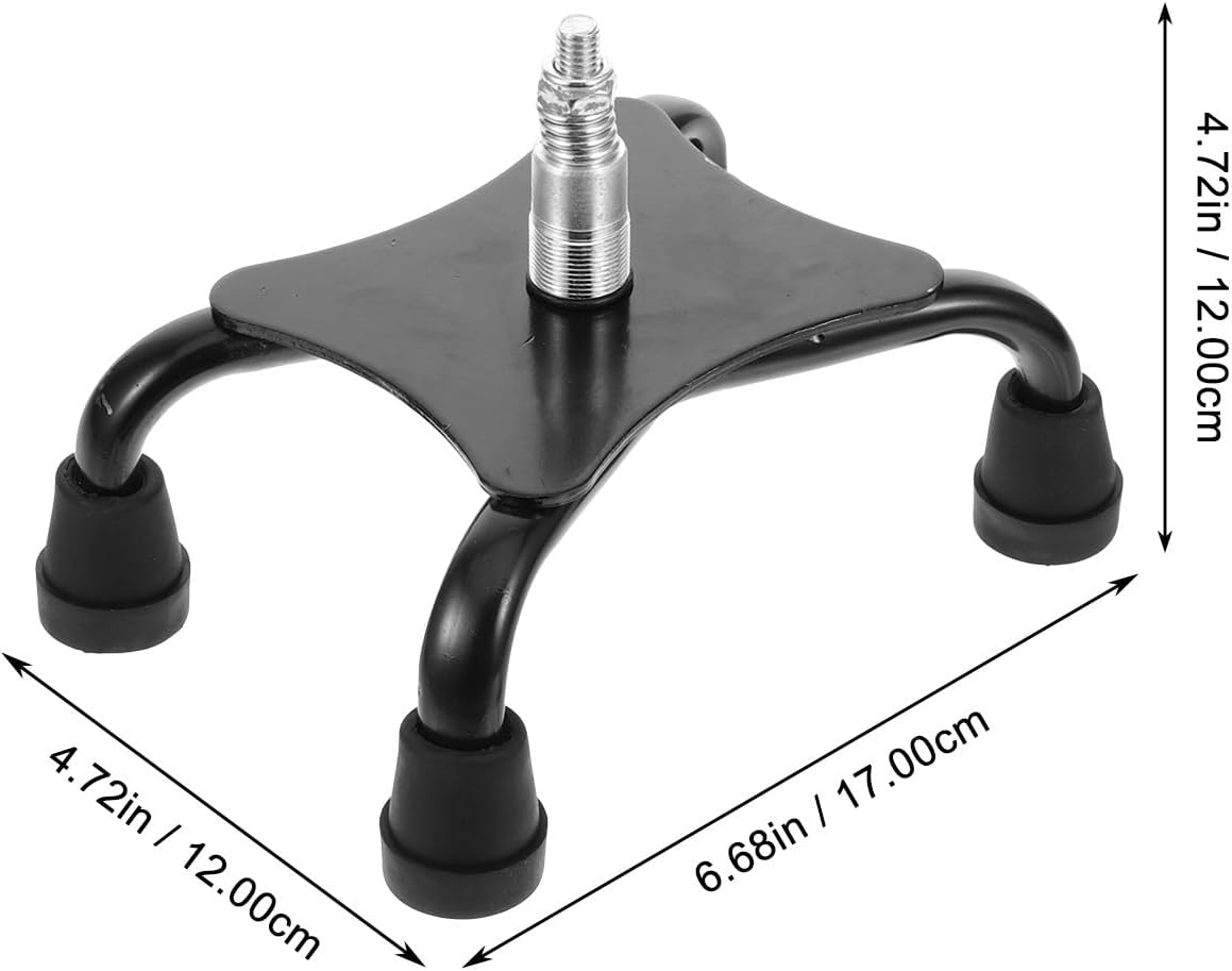Generic 2pcs Walking Cane Tips: Anti-Slip Crutch Tips Protective Cover Heavy Duty Walking Stick Foot Quad Base for Elderly Crutch Foot Cap for Hiking
